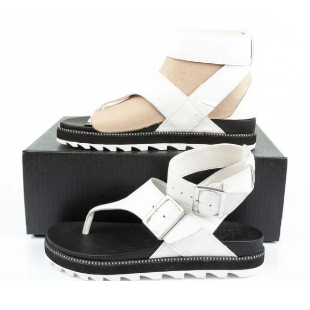 Frauensandalen Sorel NL6272-125 zehenstegsandalen weiß 7