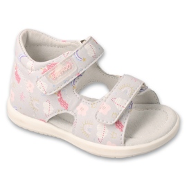 Befado Kindersandalen 170p115 Ledereinsatz grau 1