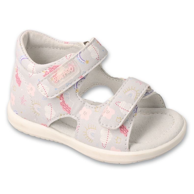 Befado Kindersandalen 170p115 Ledereinsatz grau 1