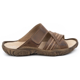 Olivier Herrenleder -Hausschuhe 680 mA dunkelbraun 1