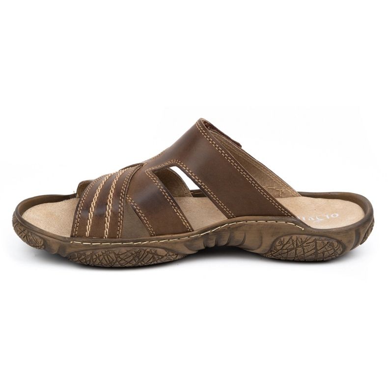 Olivier Herrenleder -Hausschuhe 680 mA dunkelbraun 2