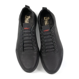 Polbut Herren Freizeitschuhe aus Leder 2121/2 schwarz 3