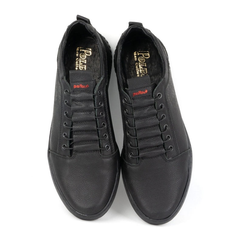Polbut Herren Freizeitschuhe aus Leder 2121/2 schwarz 3