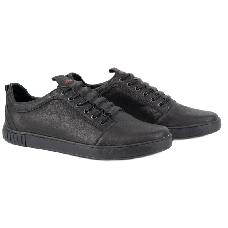 Polbut Herren Freizeitschuhe aus Leder 2121/2 schwarz 5