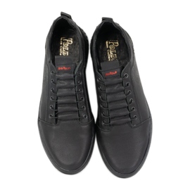 Polbut Herren Freizeitschuhe aus Leder 2121/2 schwarz 10