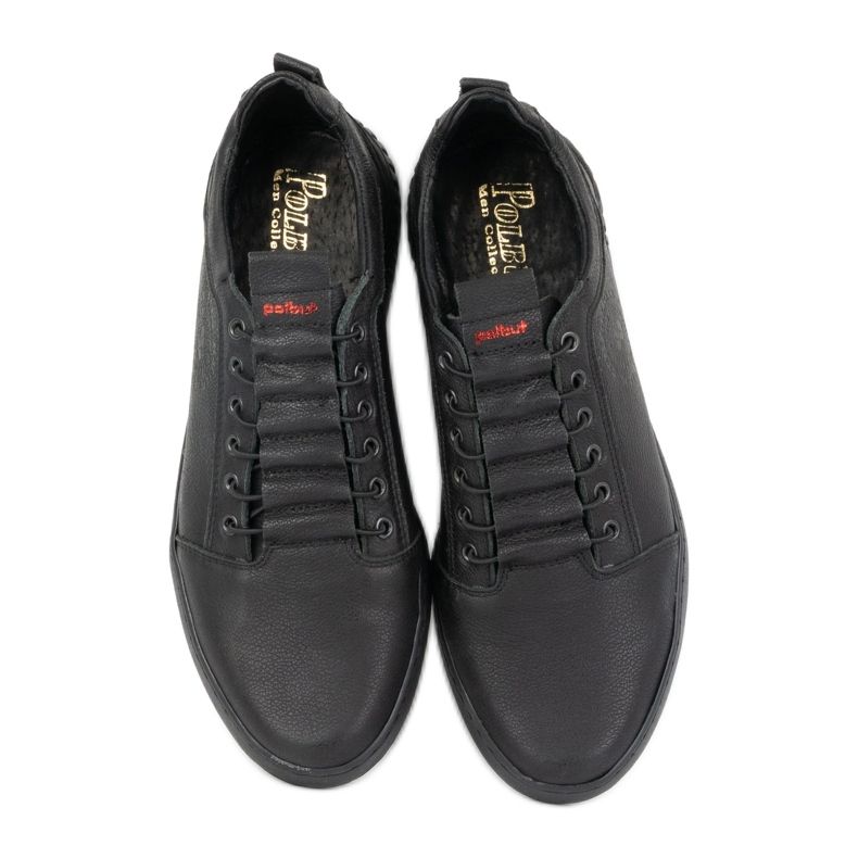 Polbut Herren Freizeitschuhe aus Leder 2121/2 schwarz 10