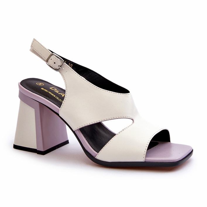 S.Barski Damen-Sandalen mit hohem Absatz, Weiß, D&amp;A MR38-153 2