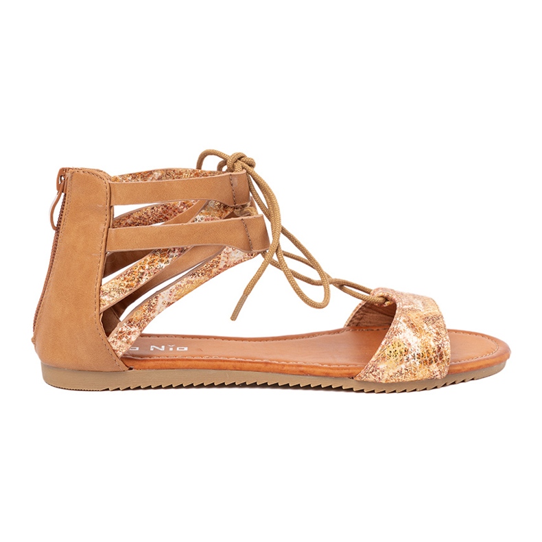 Shelvt SANADALS LACE -UP mit einem Schlangenmotiv 2