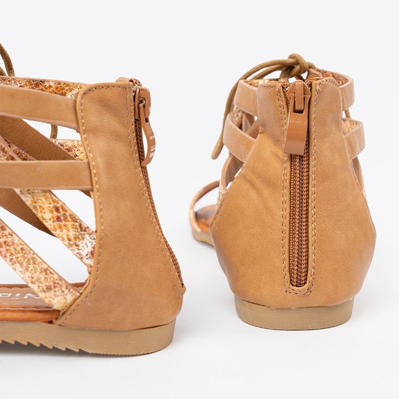 Shelvt SANADALS LACE -UP mit einem Schlangenmotiv 1