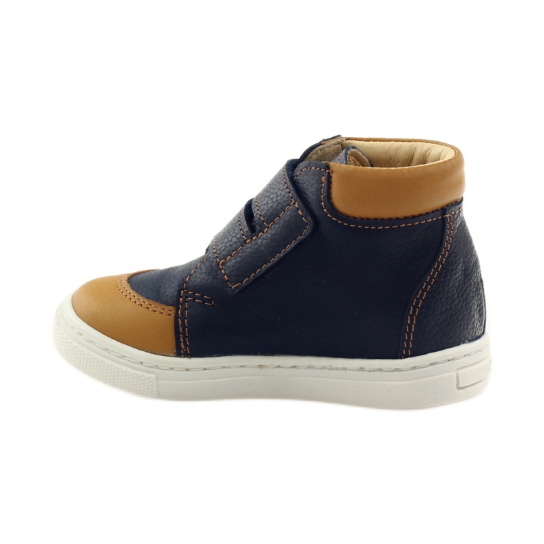 Jungenschuhe mit Klettverschluss Bartuś marineblau braun 2