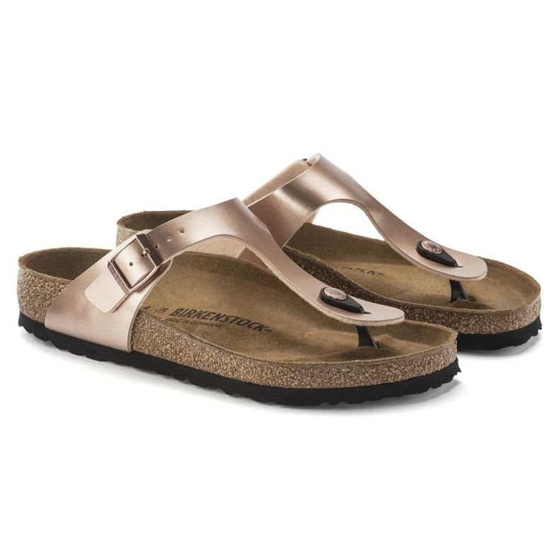Frauenflip -Flops Birkenstock Gizeh BS 1023925 Golden Pink Metalic 4