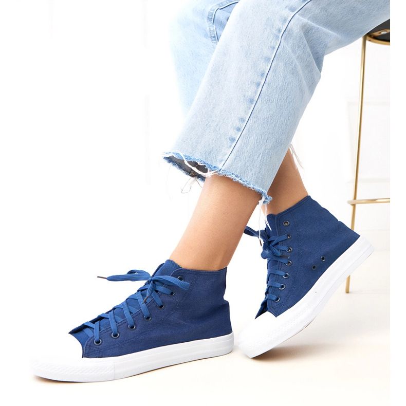Jeans High Sneakers Ghan blau 1