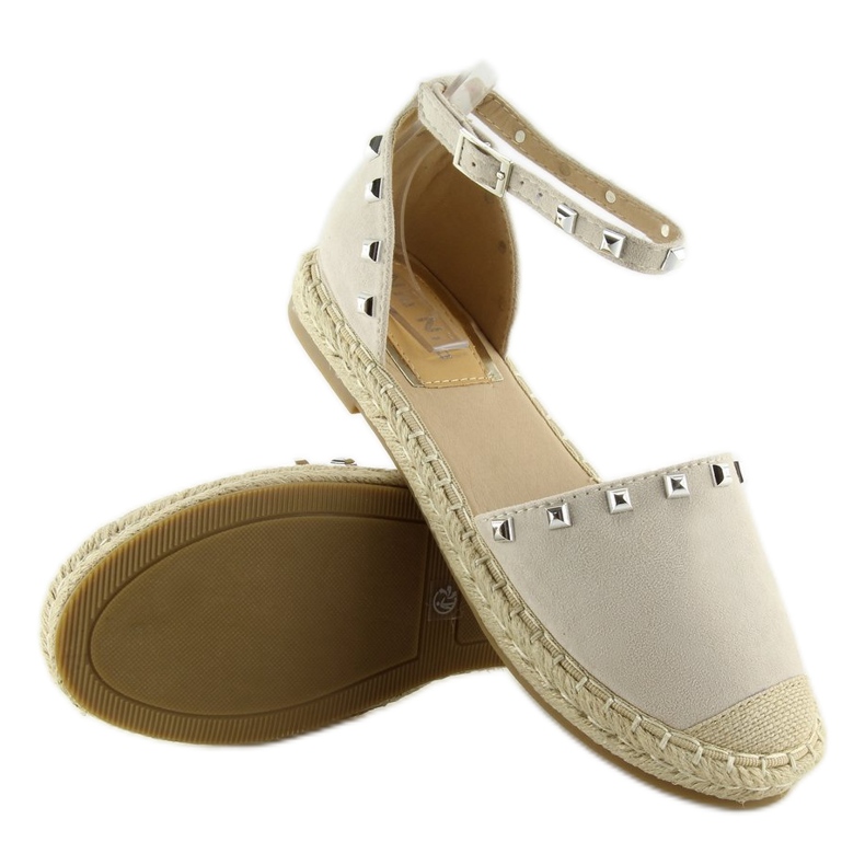Espadrilles mit Nieten beige 99-26 beige 2