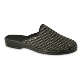 Befado Herren-Slipper 089M422 schwarz und grau 1