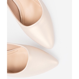 Sergio Leone Elegante Damenpumps mit weißen Perlen und hohem Absatz 1