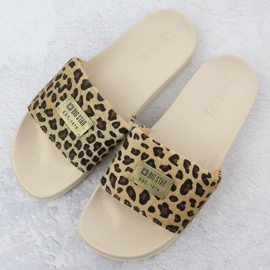 Big Star Frauen Leopard Leopard Flip Flops Pool Beige SS274715 2