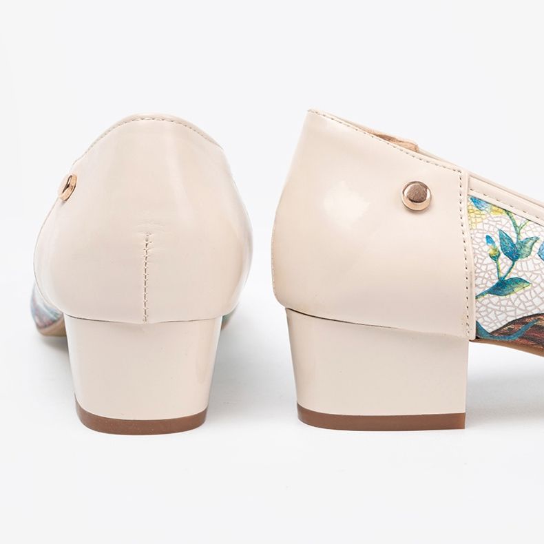 Goodin Frauenpumpen mit einem exotischen Muster mehrfarbig 1