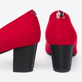 Goodin Rote Pumpen mit lackiertem Zeh 2