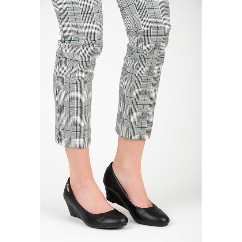 Super Me Schwarze Keilpumps 2