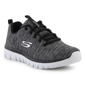 Skechers Schuhe anmutig verdrehtes Glück M 12614-BKW schwarz 1