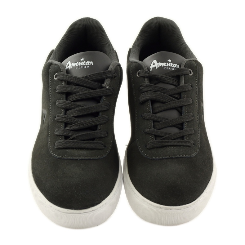 American Club Sportschuhe für Herren, graue 17003 Lederturnschuhe mehrfarbig 4