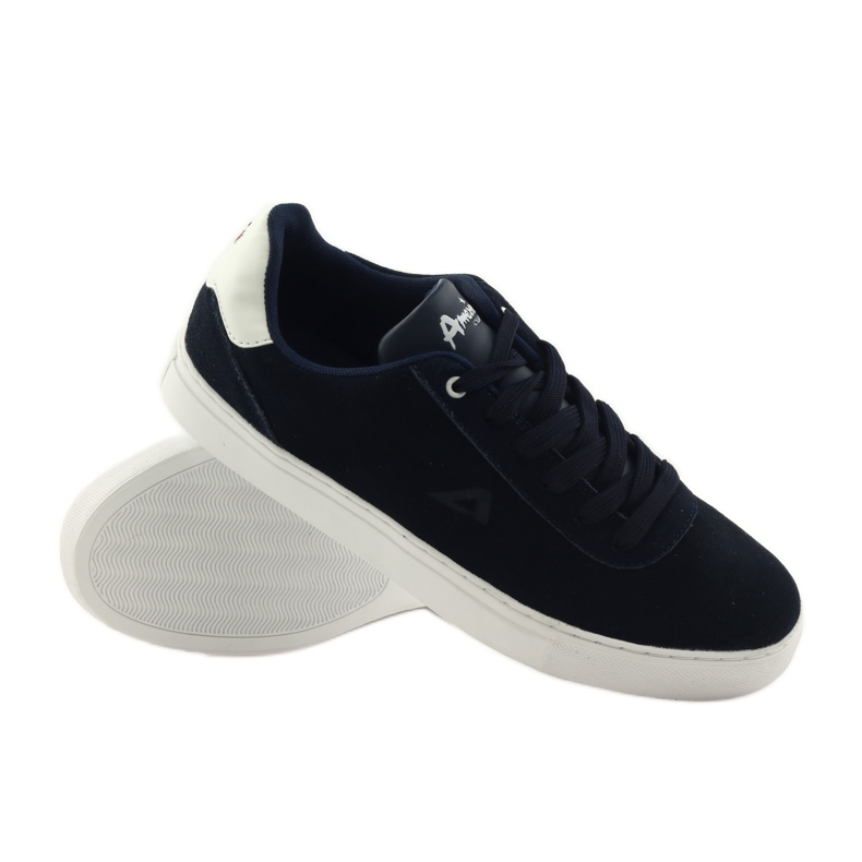 American Club Herrenschuhe Turnschuhe American 17003 marineblaue Turnschuhe navy blau 3