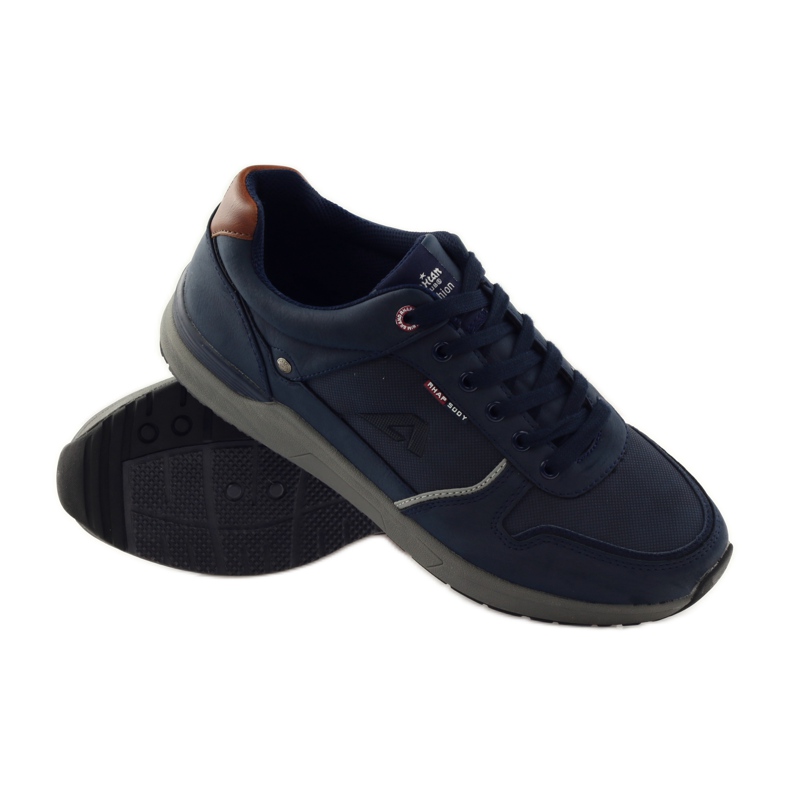American Club Herren Sportschuhe American 610184 marineblaue Turnschuhe navy blau 3