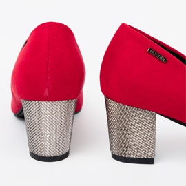 Goodin Rote Frauenpumpen auf einem silbernen Pfosten 2