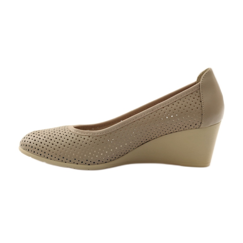 M.Daszyński Damen Keilpumps Daszyński 113 beige 2