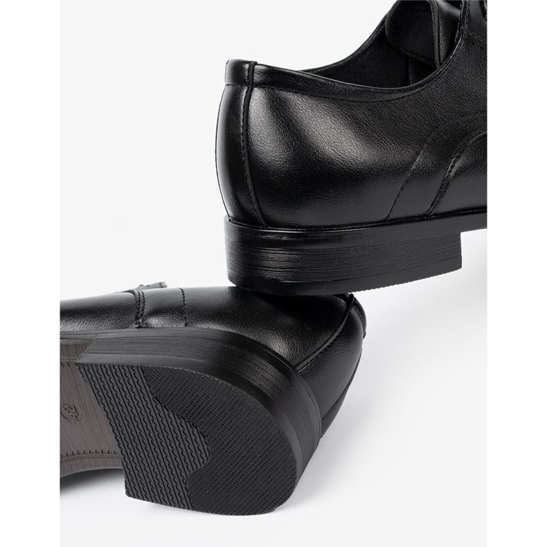 Shelvt Elegante Herrenschuhe in klassischem Schwarz und Glanz 1