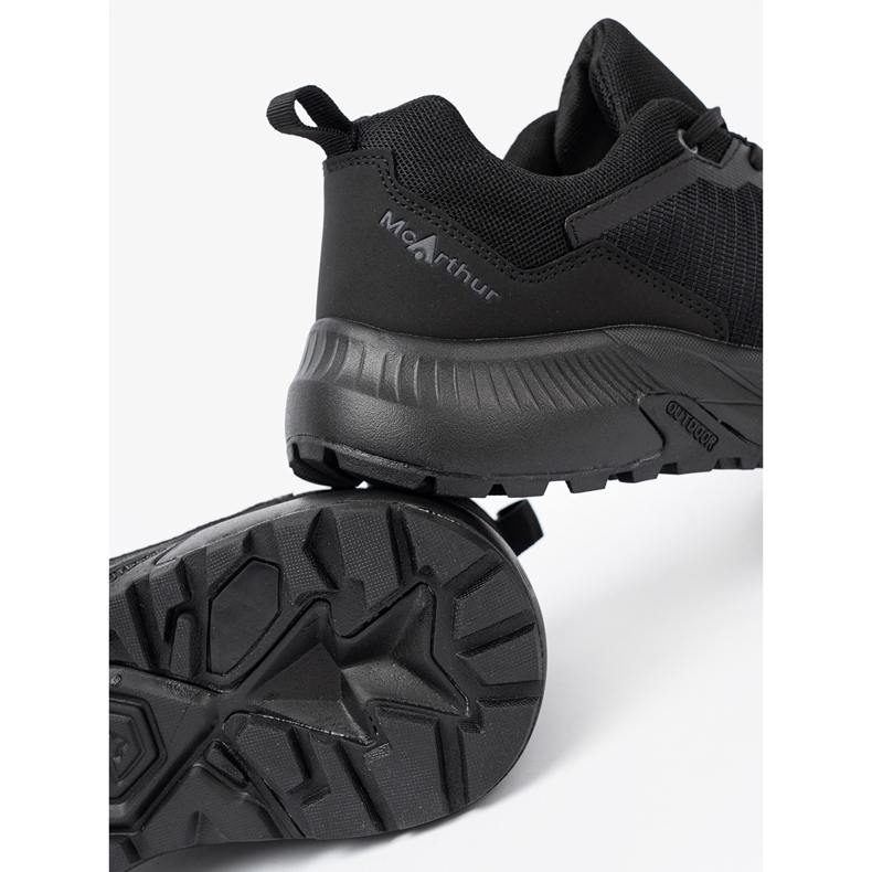 Shelvt Schwarze Turnschuhe mit einem Textilmenhur -Männermänner 1