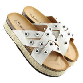 Weiße Espadrilles-Hausschuhe CK22P weiß 2