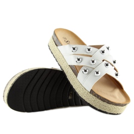 Weiße Espadrilles-Hausschuhe CK22P weiß 1