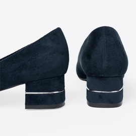 Goodin Pumps mit Ziergürtel blau 1