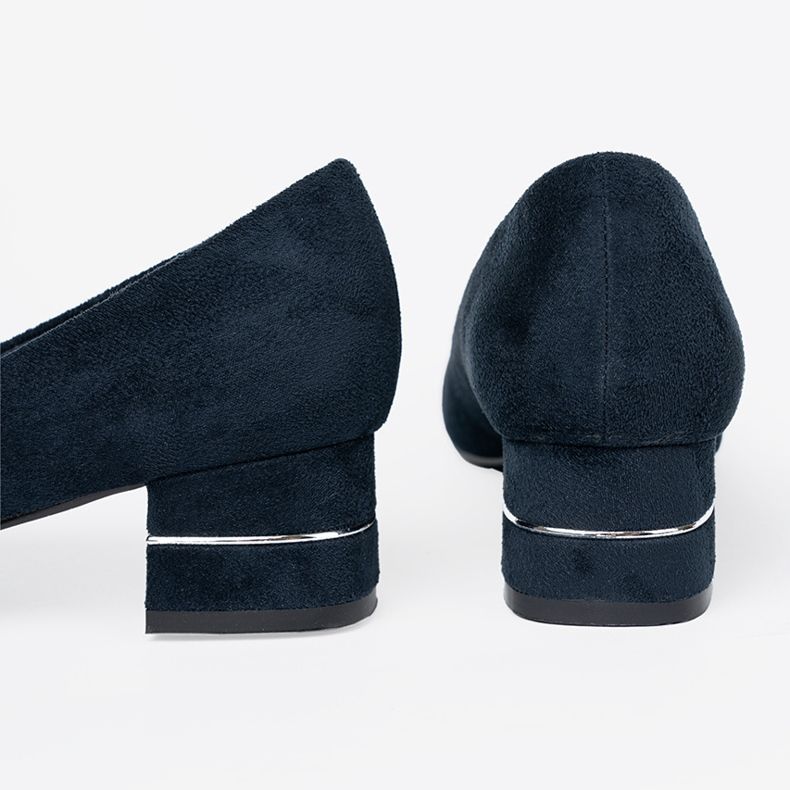 Goodin Pumps mit Ziergürtel blau 1