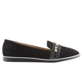 Schwarze Loafer Lordsy JN-181 Schwarz 2