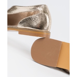 Goodin Goldene Frauensandalen mit Ausschnitten 1