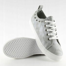 Grau BL122p Graue Sneakers mit Zirkonia 1