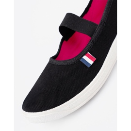 Shelvt Helle schwarze Schuhe mit einem flexiblen Gürtel 1