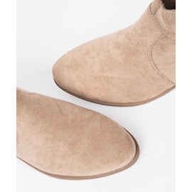 Seastar Beige Stiefel Wildleder Cowboy -Stiefel 1