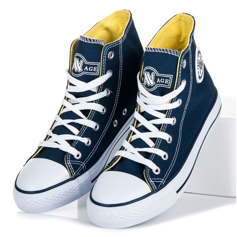 New Age Gebundene hohe Sneakers blau 1