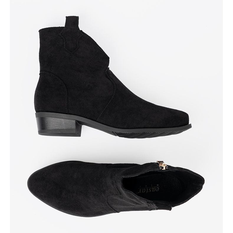 Seastar Schwarze Stiefel Wildleder Cowboy -Stiefel 2