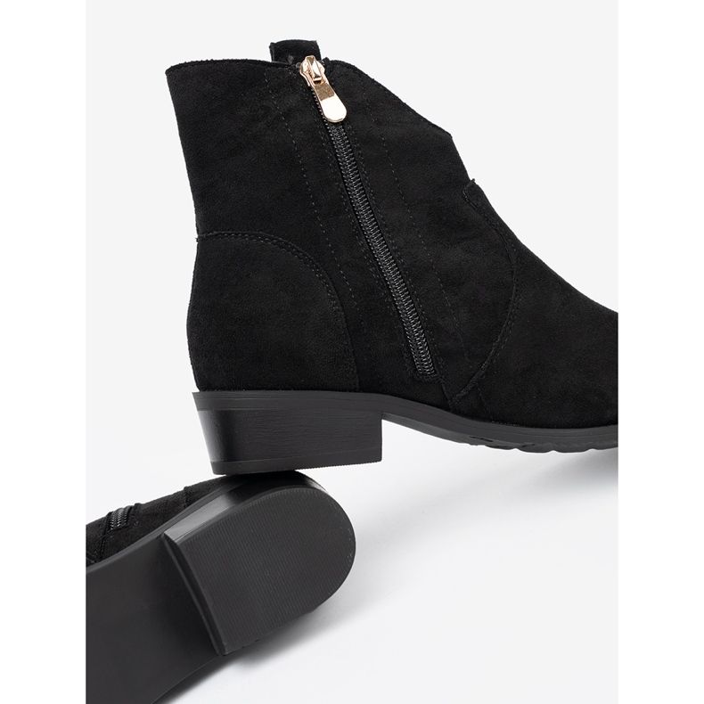 Seastar Schwarze Stiefel Wildleder Cowboy -Stiefel 1