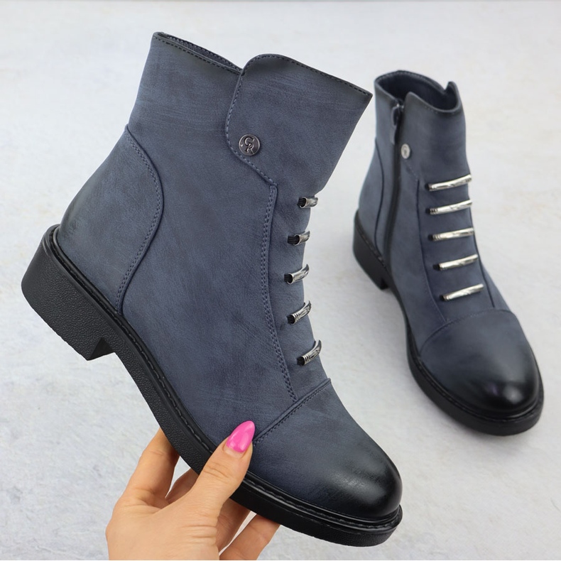 Jezzi Isolierte blaue Stiefel der Frauen ASA252-5 1