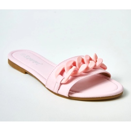 Rosa Flip-Flops mit einer matten Aliyan-Kette 2