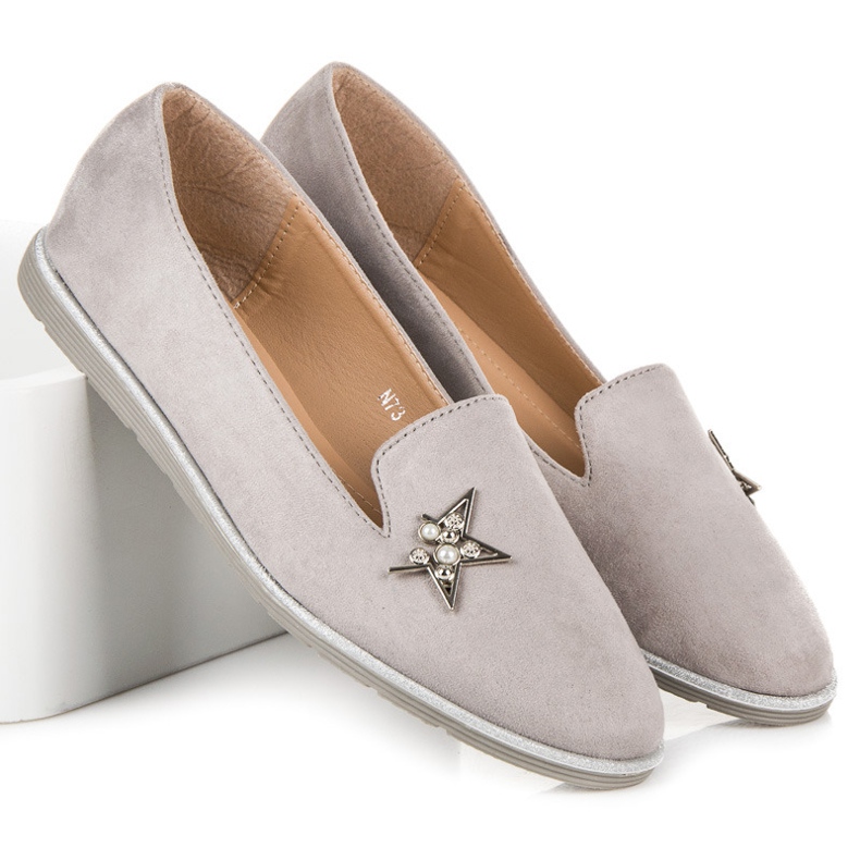 Bestelle Slip-On-Lords mit einem Stern grau 2