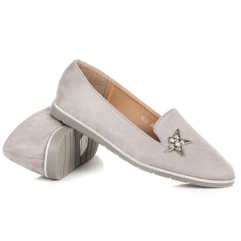 Bestelle Slip-On-Lords mit einem Stern grau 1