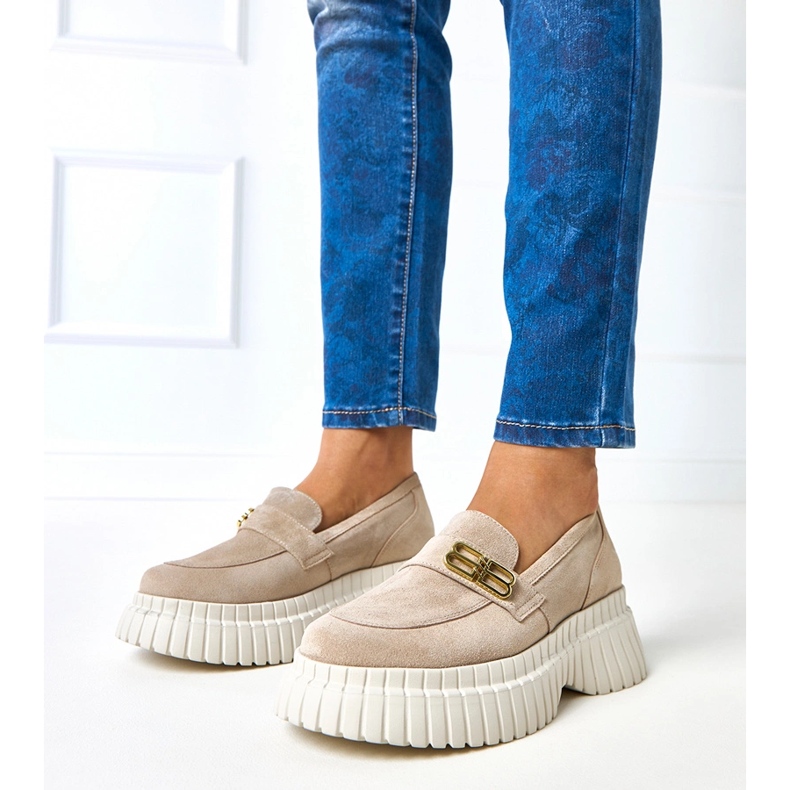 Karino beige Wildlederschuhe 2