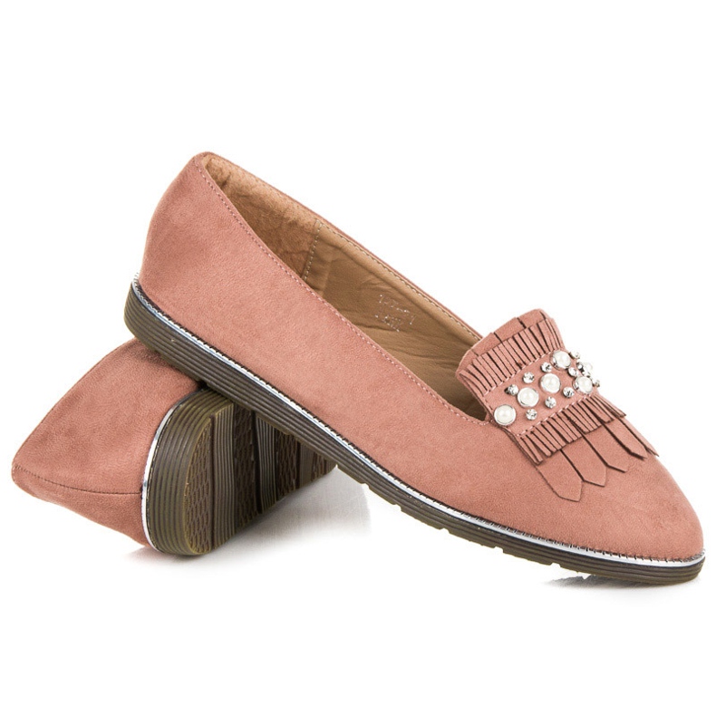 Loafer mit Ornament rosa 1