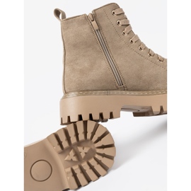 Shelvt Beige Arbeiter mit Herz und dicker Sohle 2